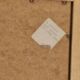 Rectangular gold mirror with bevelled glass.
