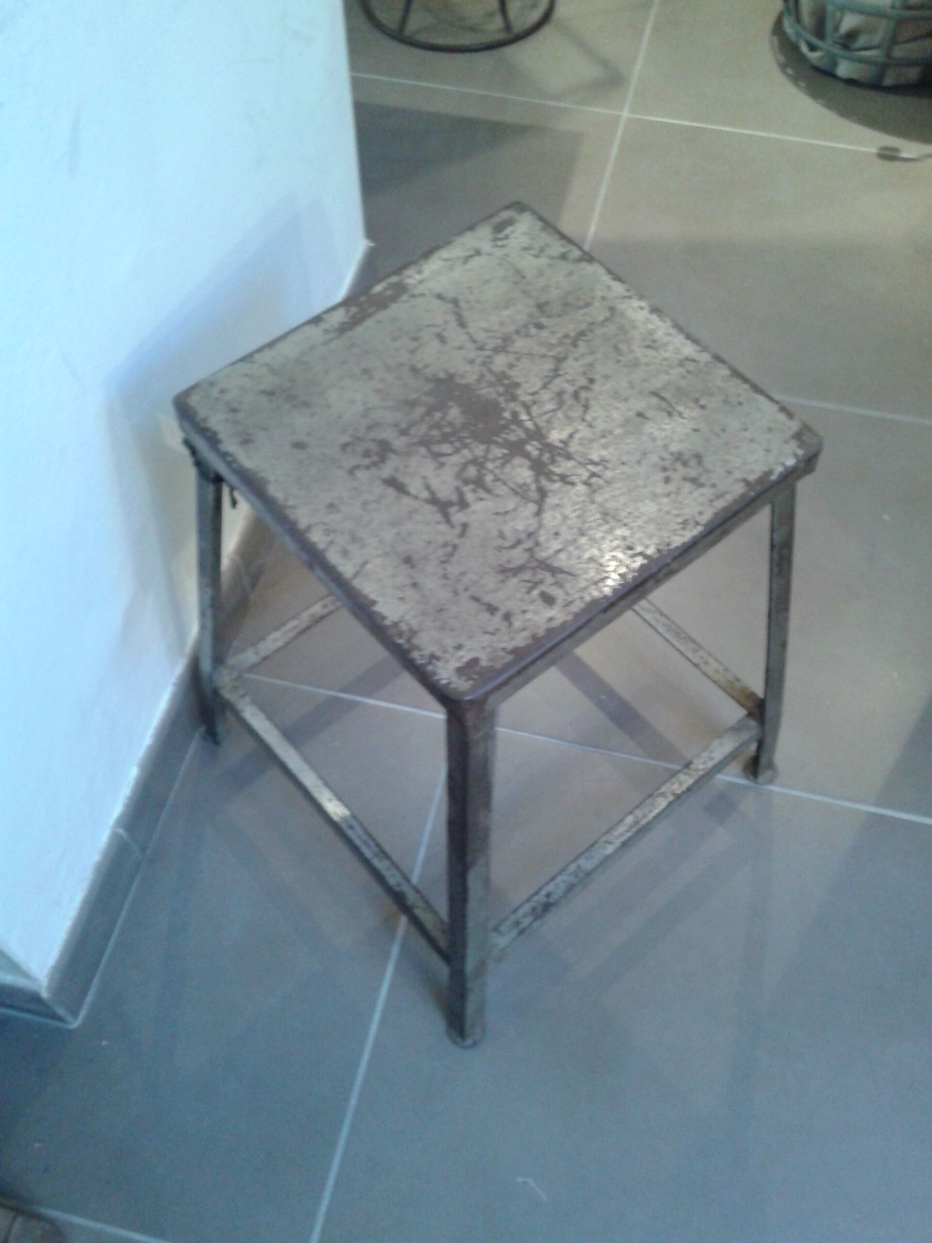 Square iron or stool table