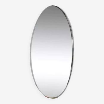 Oval chrome contour mirror 38x59cm