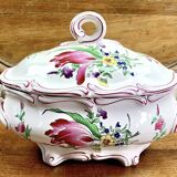 Luneville vegetable soup tureen, street lamp model