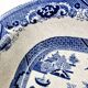 Old Rectangular Hollow Dish In English Earthenware 19th Chinese Decor Blue Willow