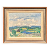 Original Swedish Oil on Canvas Landscape by Evald Hedenström (1909-1997) - Signed - Vintage Framed