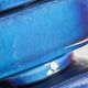 Cari Zalloni vase for Steuler, model 5101, Blue Space Age Ceramic