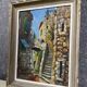 J. Baracco : huile sur panneau rue du Sud de la France vers 1940