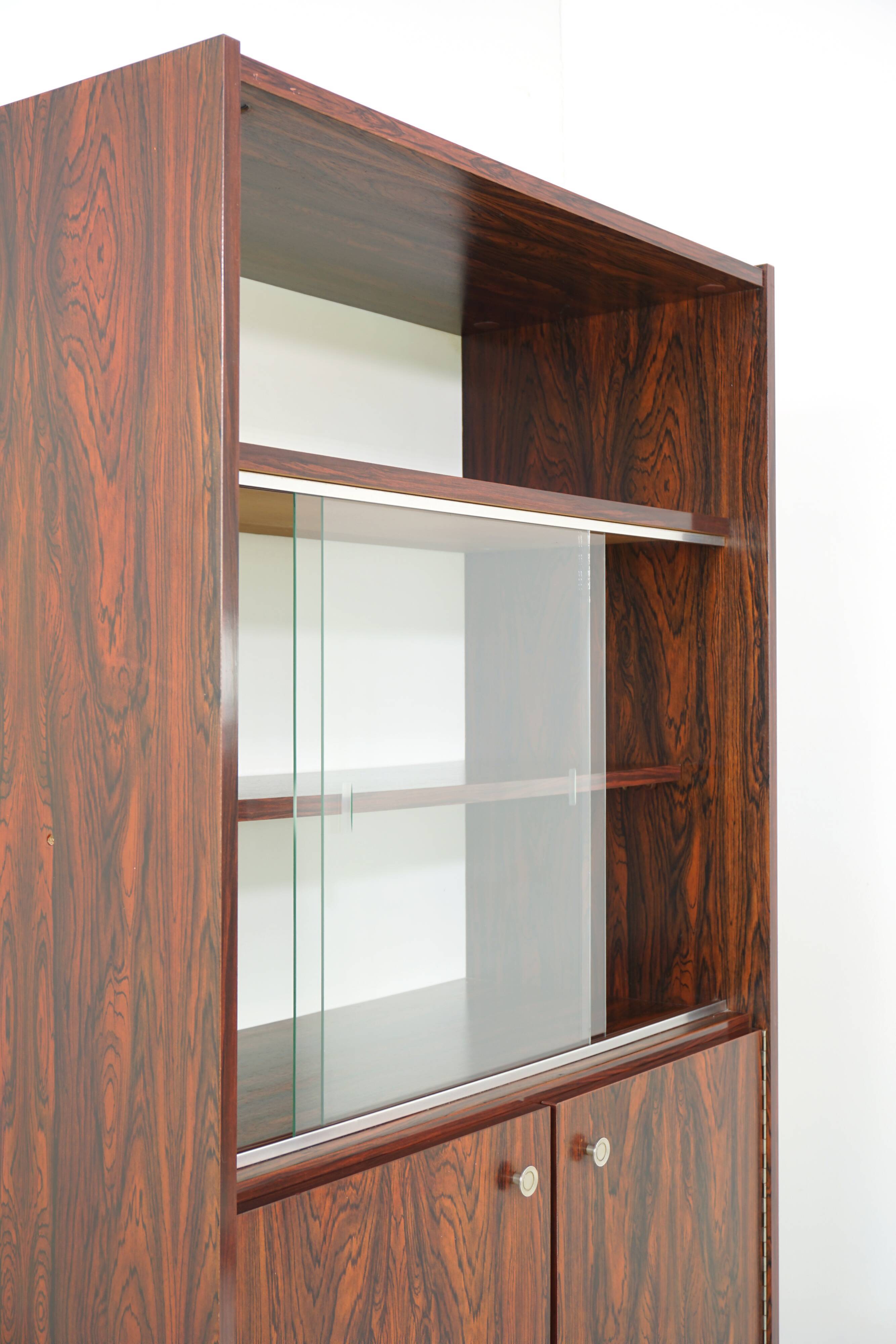 Rosewood showcase from the 50s and 60s