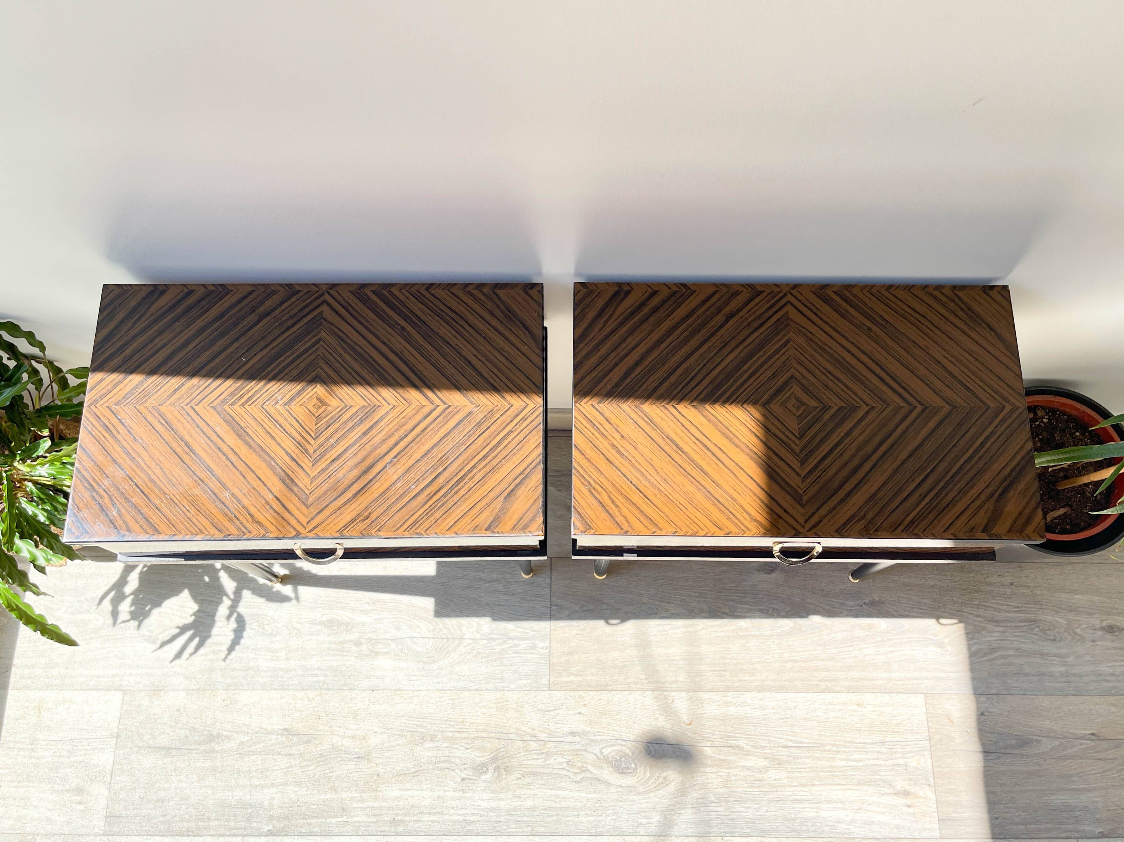Pair of Vintage Formica Bedside Tables, 1960s - Vintage Furniture