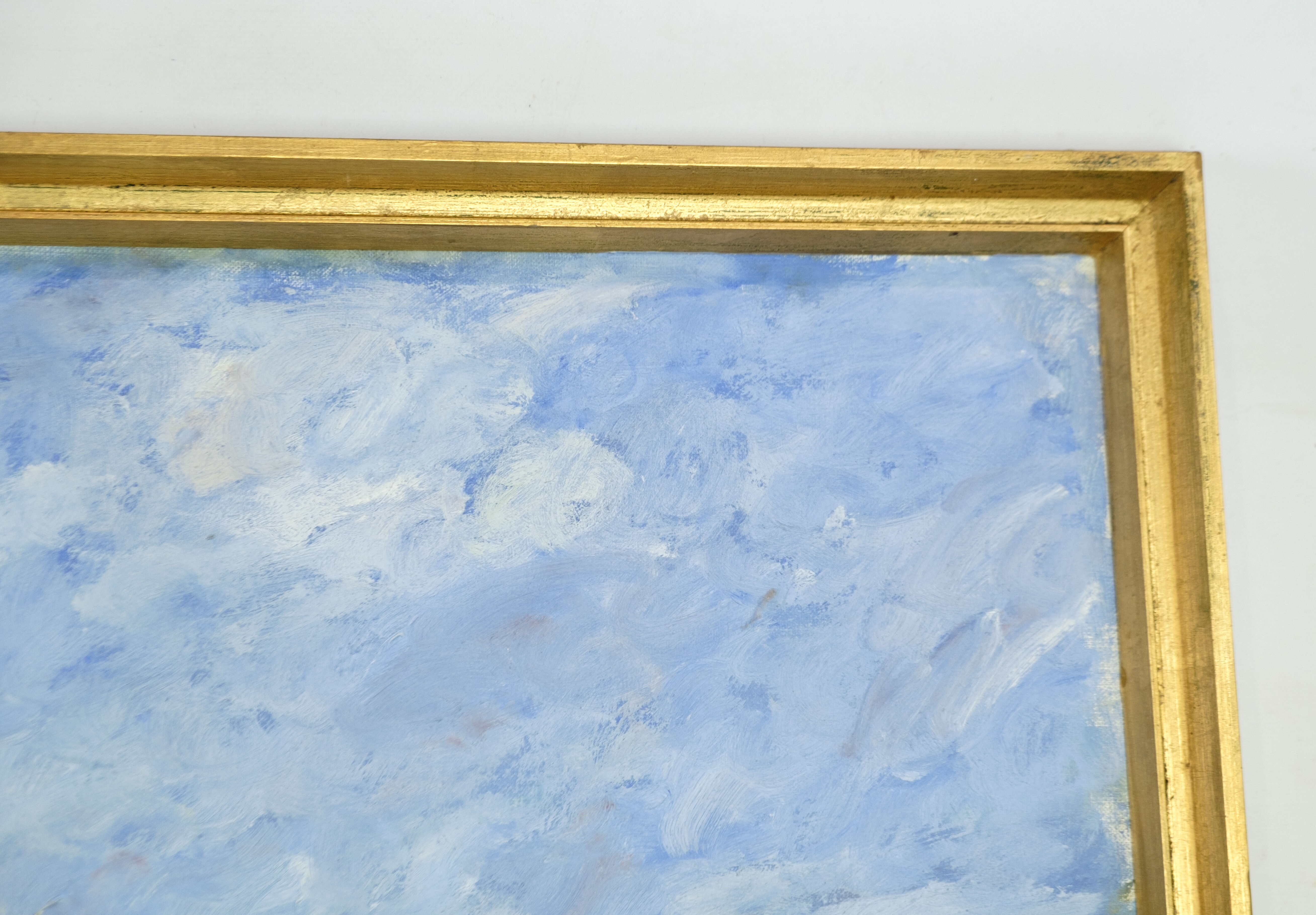 Oil painting on canvas with motif of beach and sea painted by sixten wiklund