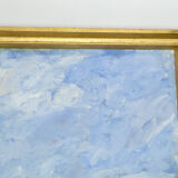 Oil painting on canvas with motif of beach and sea painted by sixten wiklund