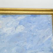 Oil painting on canvas with motif of beach and sea painted by sixten wiklund