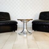 Paire chauffeuses cuir Ligne Roset 1980
