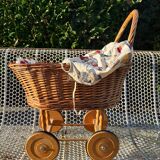 Vintage rattan pram