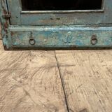 Wall display cabinet in Burmese teak with original patina.