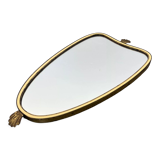 Miroir doré du milieu du siècle, années 1960, 50x29 cm