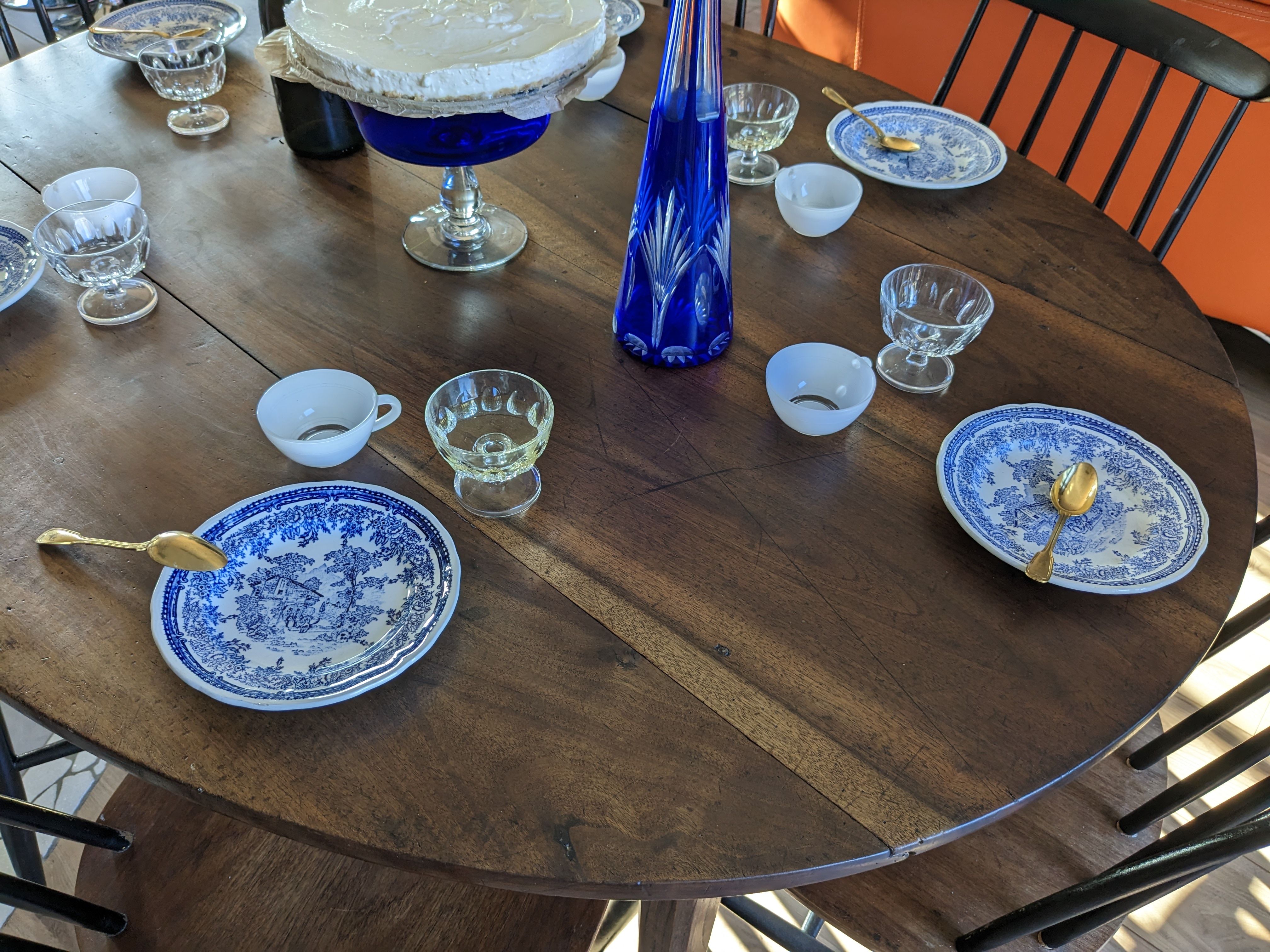 Set of 6 plates of Luneville K and G model Excelsior