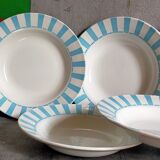 Six assiettes Digoin-Sarreguemines vintages