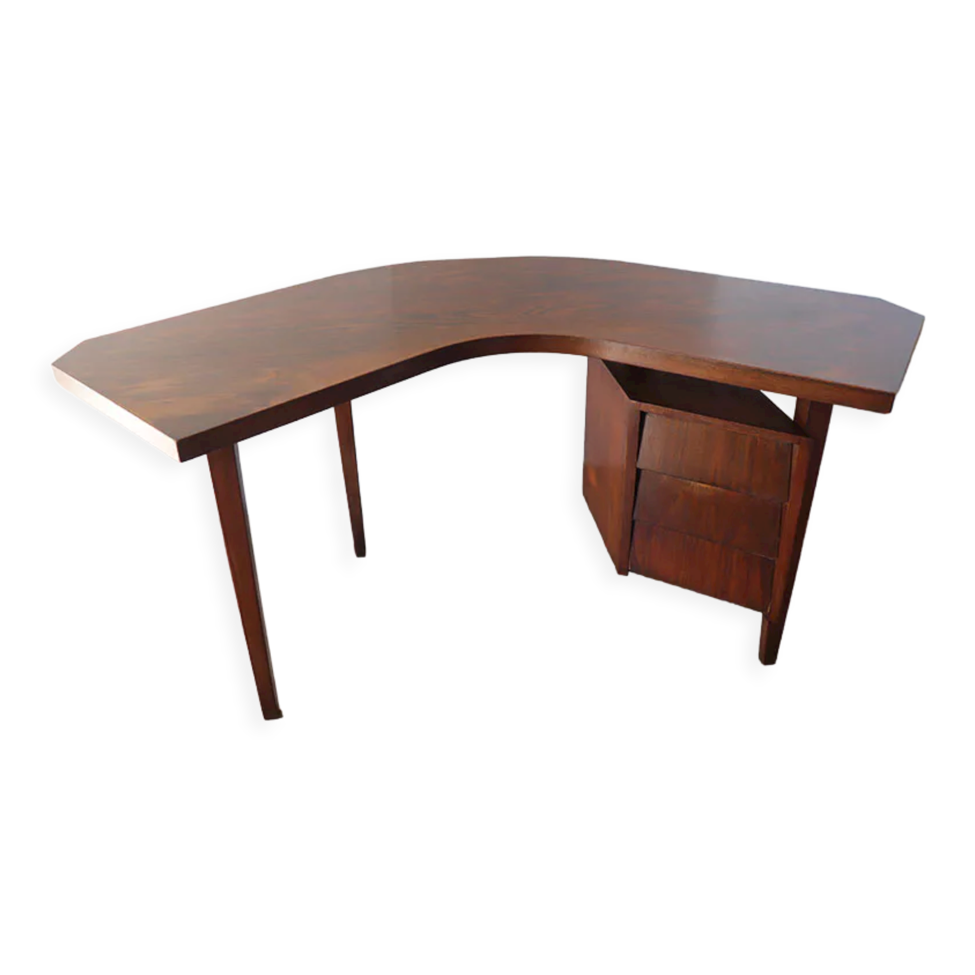 Vintage desk "Boomerang" solid wood 1950