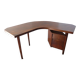 Bureau vintage "Boomerang" en bois massif 1950