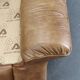 Pair of Arcon Italia Cognac Buffalo Leather Lounge Armchairs