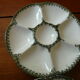 6 oyster plates, 1 ramekin and 1 cup from the Gien factory