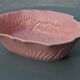Rose-shaped ceramic bowl/deep plate.