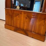 Biedermeier Wall Mirror in Cherrywood Veneer, South Germany, 1830s