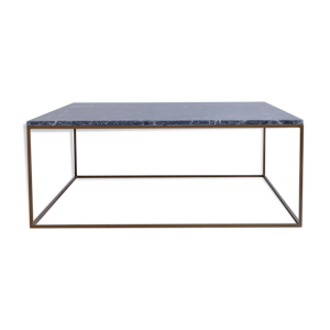 Table basse en marbre gris Emperador