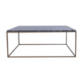 Table basse en marbre gris Emperador