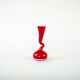 Red vase, Swing Vase, Danish design, manufactured by Normann Copenhagen