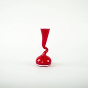 Red vase, Swing Vase, Danish design, manufactured by Normann Copenhagen