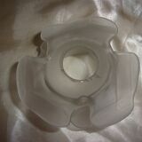 Ancient tulip in pink-shaped glass pate