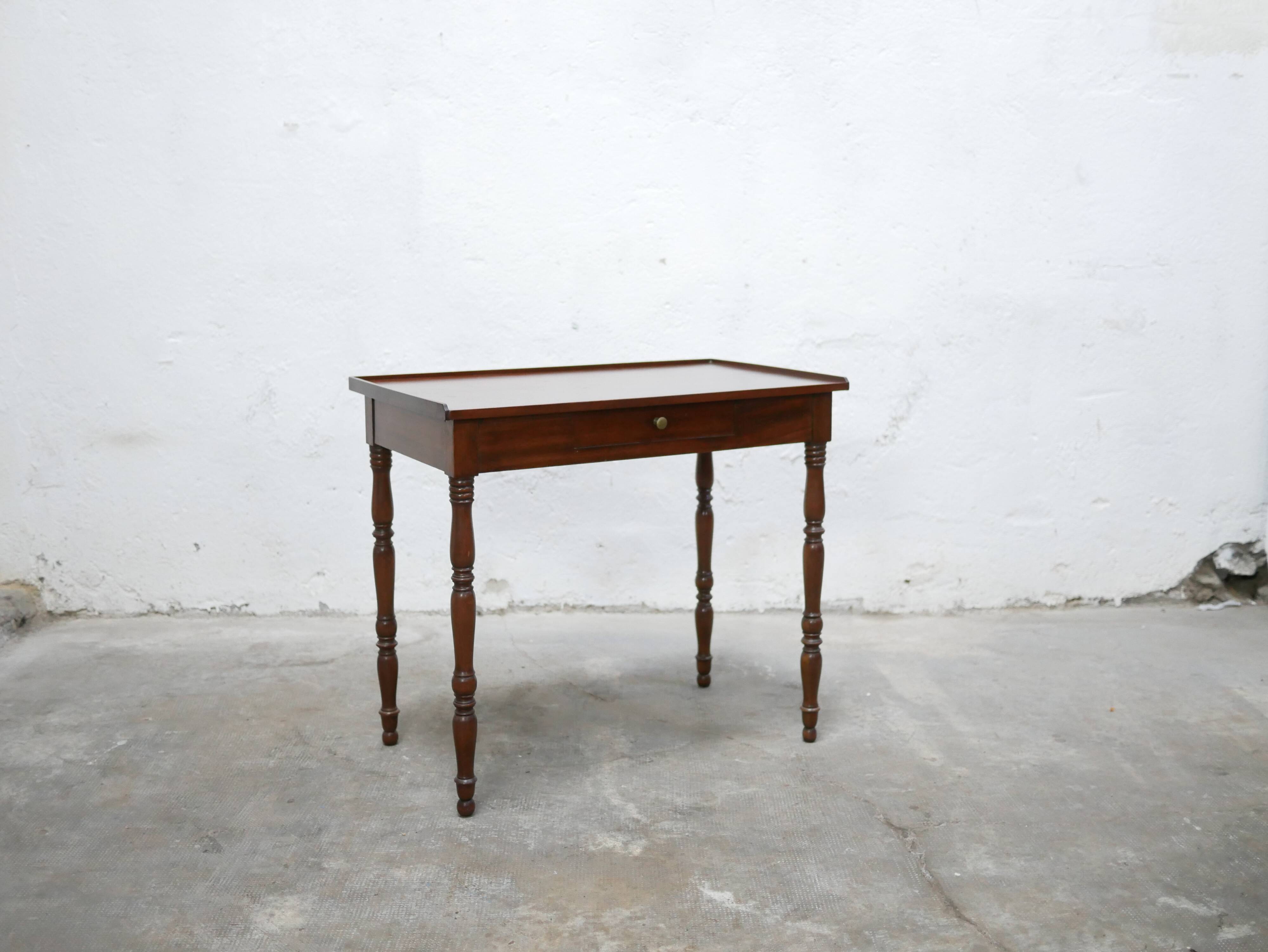 Vintage wooden desk side table