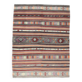 5x7 Modern Mid Century Antique Kilim Rug, 161x206Cm