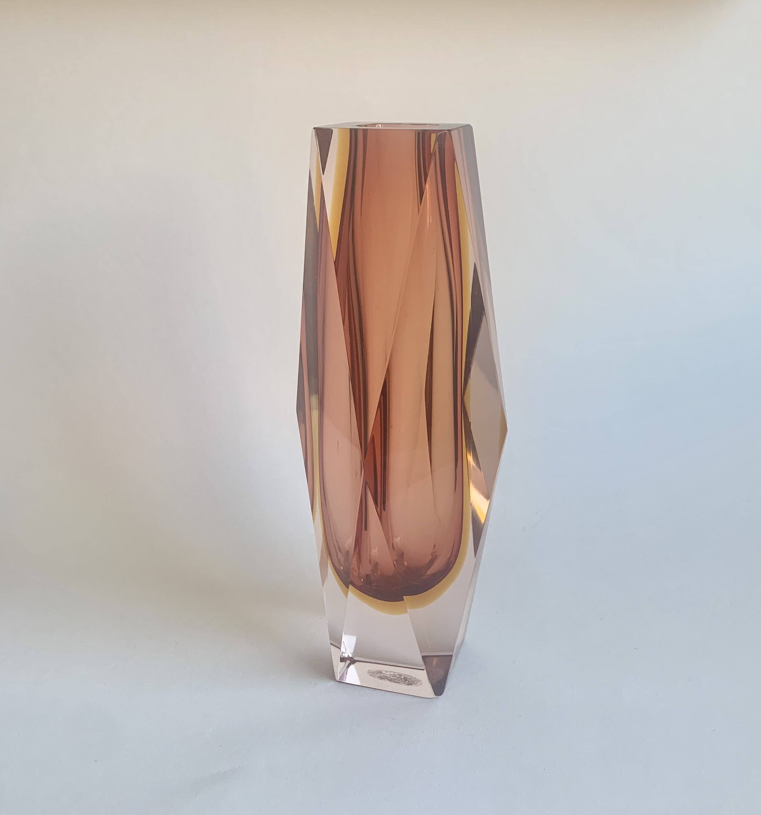 Vase by F. Poli for Murano, Italy, 1970s