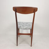 Set of 6 Mid Century Italian Teak Dining Chairs, 1950s