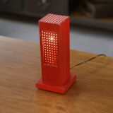 Lampe unique en aluminium laqué rouge, 1970