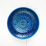Large wall plate Rimini Blu Italian mid-century by Aldo Londi for Bitossi, 1960s.