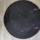 Vintage hand painted wooden round wall mirror