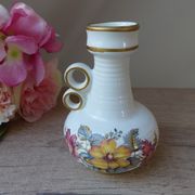 Small ceramic vase ker vitrex vintage floral pattern