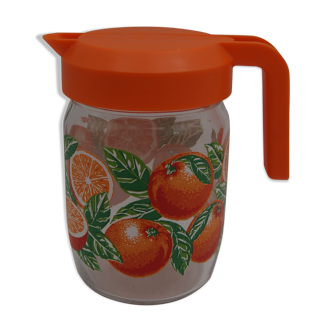 Vintage oranges glass decanter