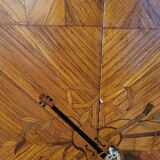 High sideboard in rosewood and marble slab, Louis XVI style, French