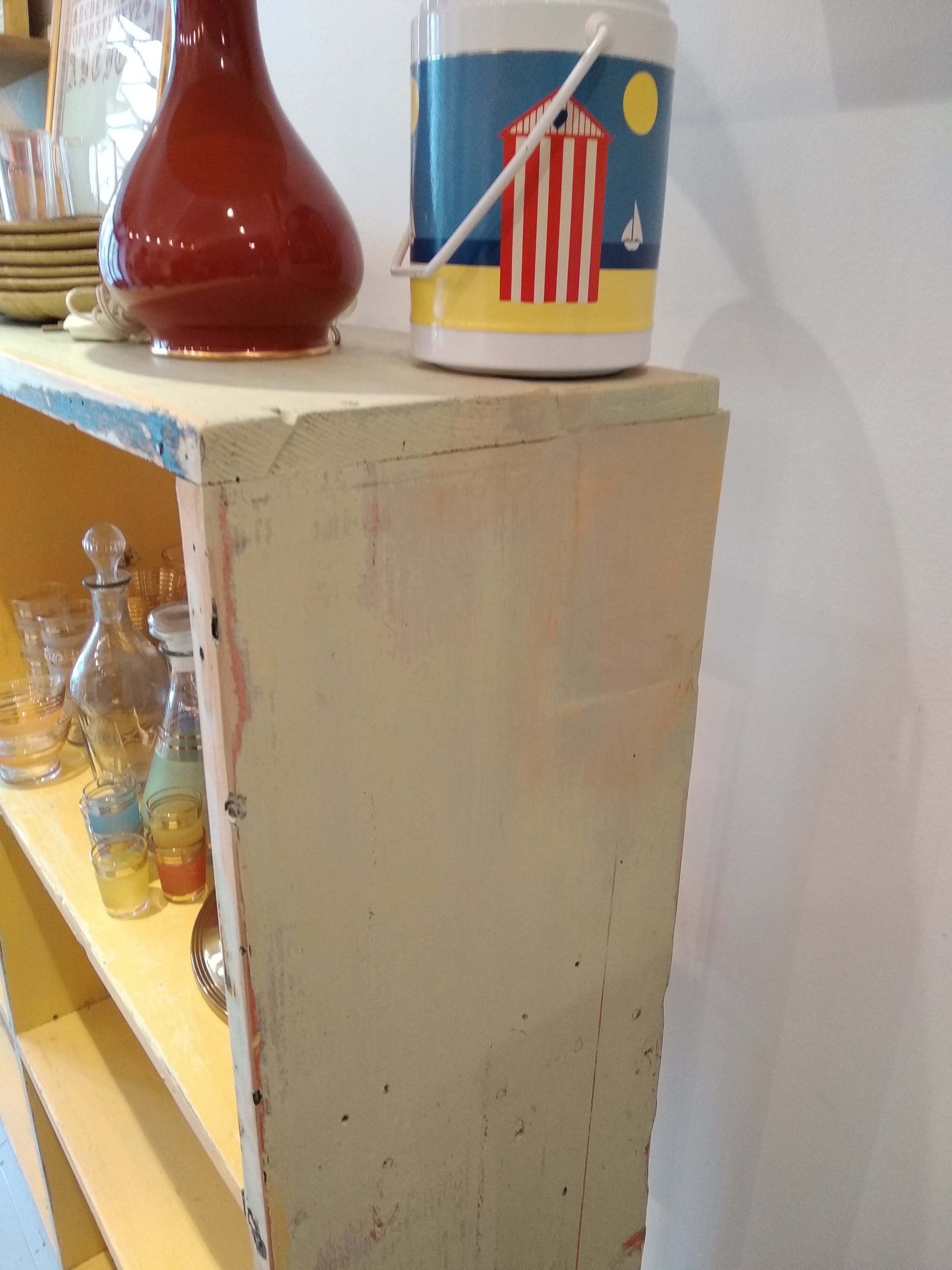 Large workshop furniture with patinated lockers