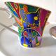 Paire de tasses et soucoupes design so french, décor du galion