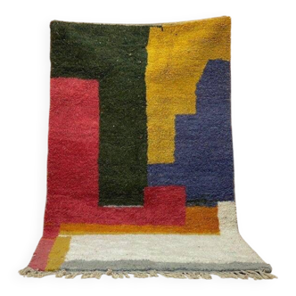 Traditional Berber rug in natural wool, size 150 x 250 cm