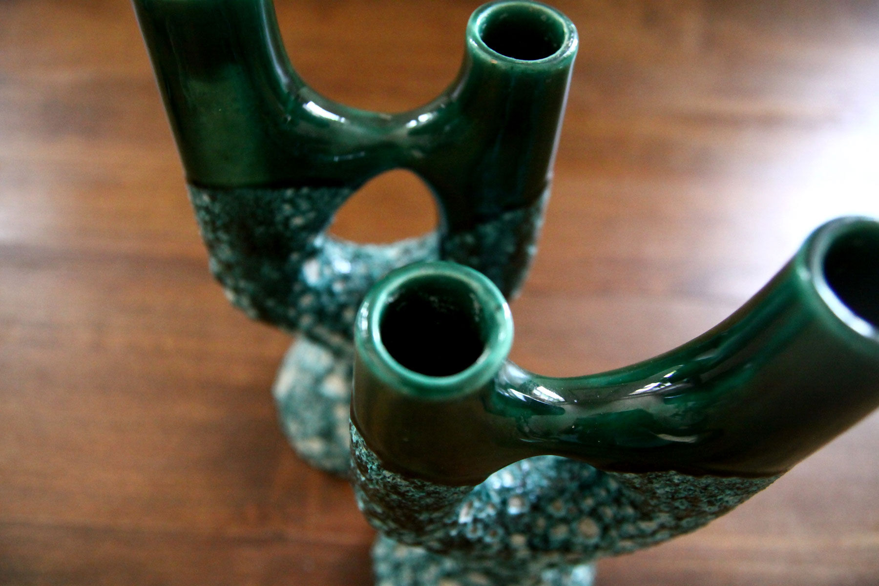 Vintage asymmetrical candlesticks
