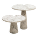Tables d'appoint Eros en marbre d'Angelo Mangiarotti, style mid-century.