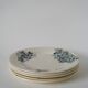 Set of 5 flat plates in terre de fer salins 19th century