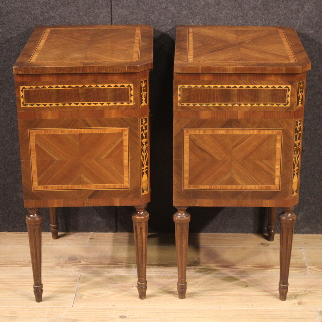 Pair of Louis XVI style bedside tables from the 60s