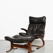 Chaise cantilever avec ottoman par Elsa & Nordahl Solheim pourRybo Rykken