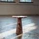Side table in Rosso Levanto marble