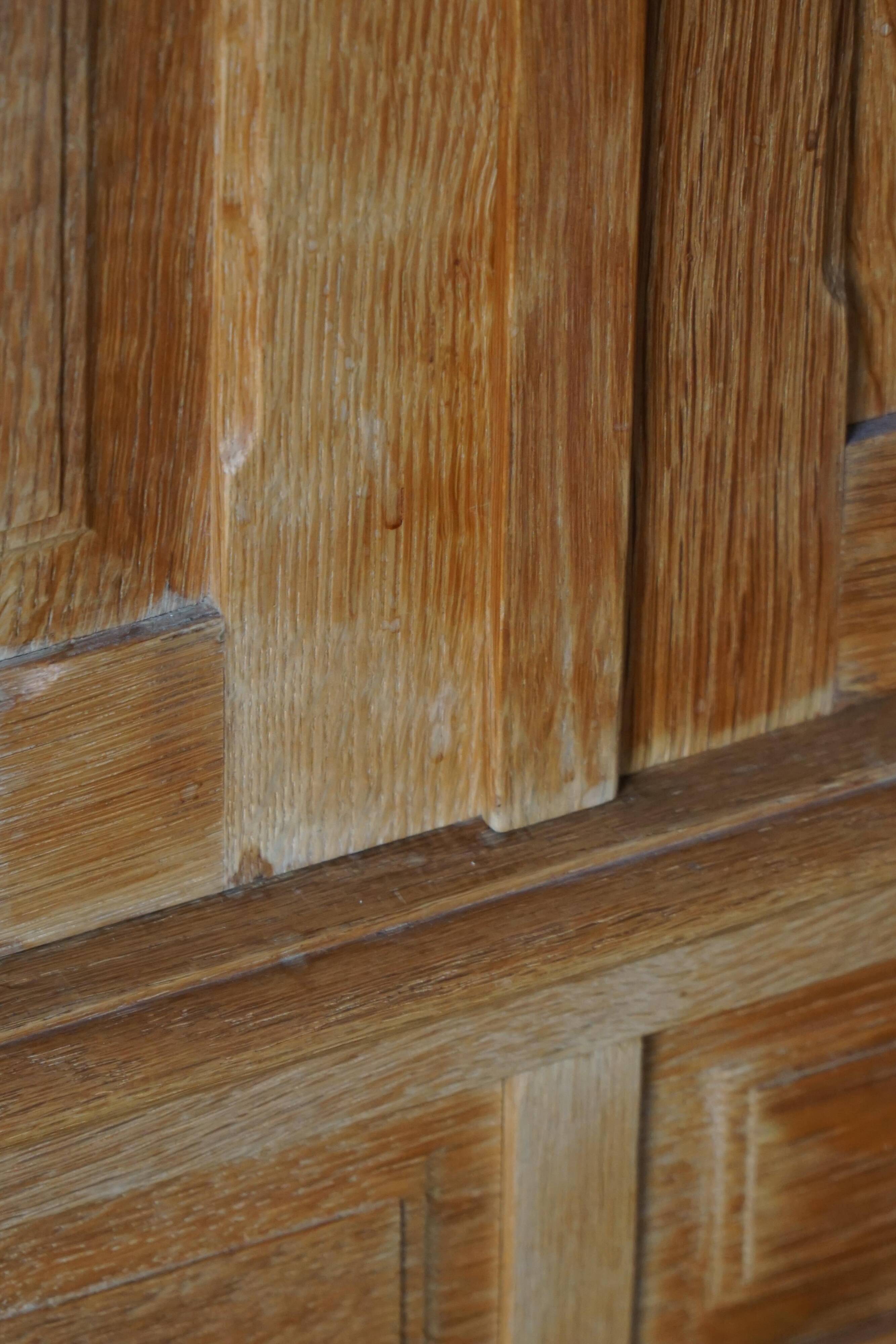 Henning Kjærnulf, mid-century Danish brutalist enfilade in oak, 1960s.